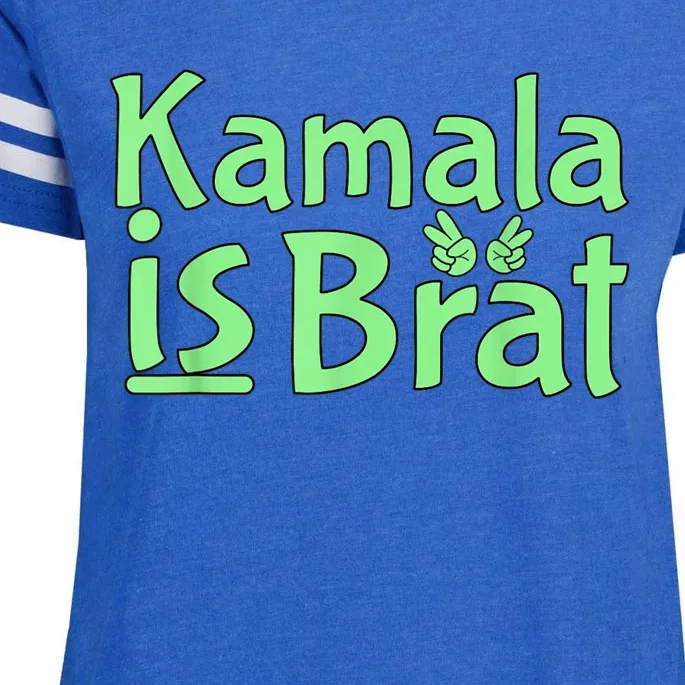 Kamala Is Brat Funny Sarcastic Quote Kamala Is Brat 2024 Enza Ladies Jersey Football T-Shirt