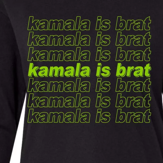 Kamala Is Brat Meme Kamala Harris 2024 Womens Cotton Relaxed Long Sleeve T-Shirt