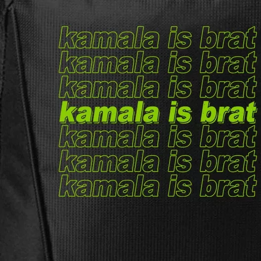 Kamala Is Brat Meme Kamala Harris 2024 City Backpack