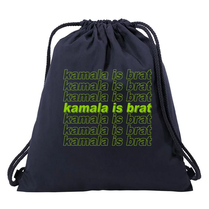 Kamala Is Brat Meme Kamala Harris 2024 Drawstring Bag