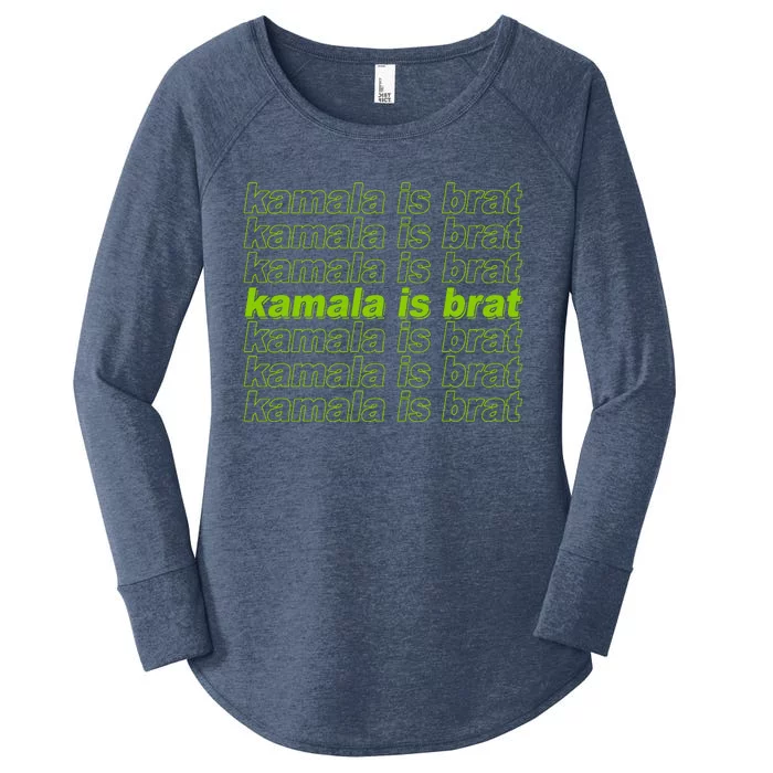 Kamala Is Brat Meme Kamala Harris 2024 Women's Perfect Tri Tunic Long Sleeve Shirt