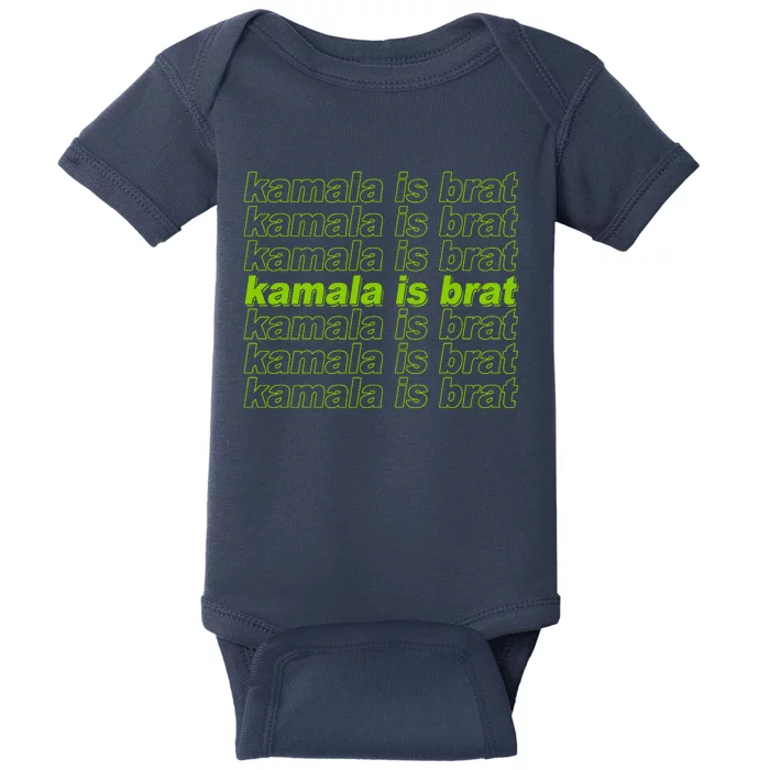 Kamala Is Brat Meme Kamala Harris 2024 Baby Bodysuit