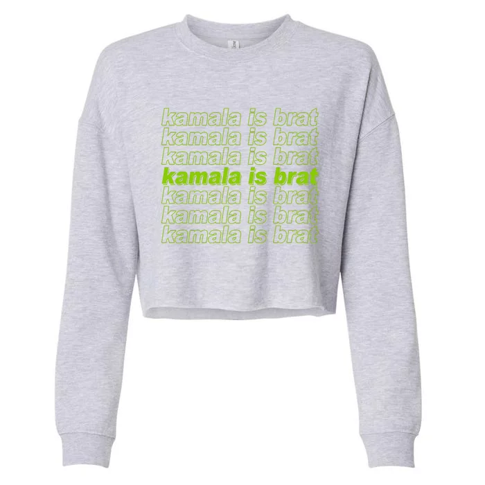 Kamala Is Brat Meme Kamala Harris 2024 Cropped Pullover Crew