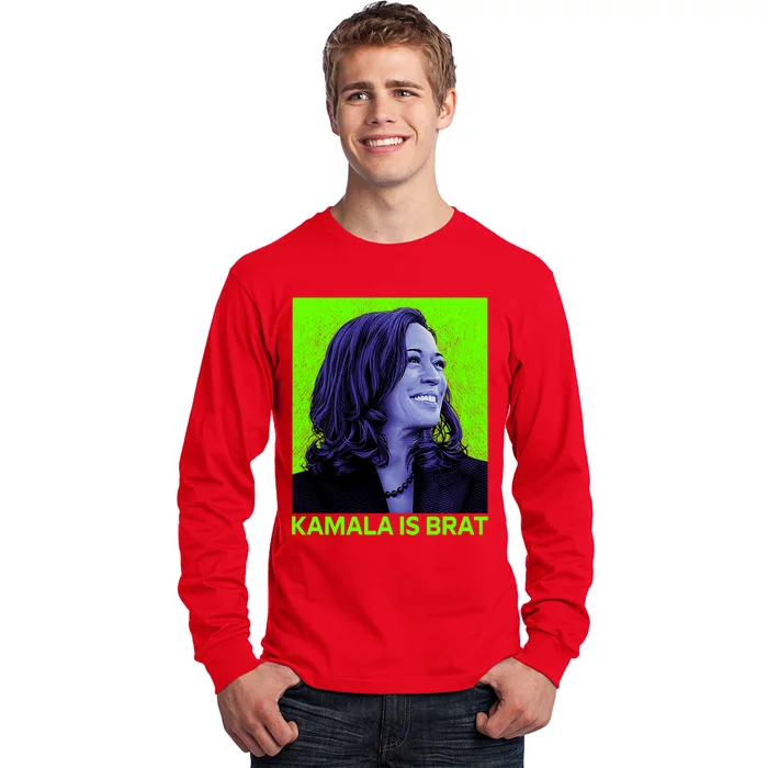 Kamala Is Brat Funny Sarcastic Long Sleeve Shirt