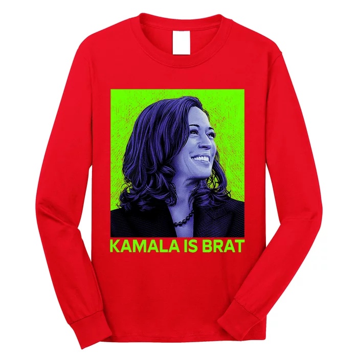 Kamala Is Brat Funny Sarcastic Long Sleeve Shirt