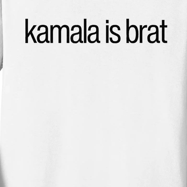 Kamala Is Brat Kids Long Sleeve Shirt