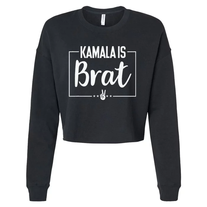 Kamala Is Brat Kamala Is Brat 2024 Kamala Is Brat Cropped Pullover Crew