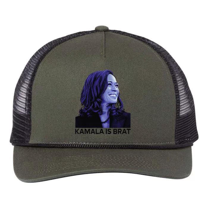 Kamala Is Brat Funny Sarcastic Retro Rope Trucker Hat Cap