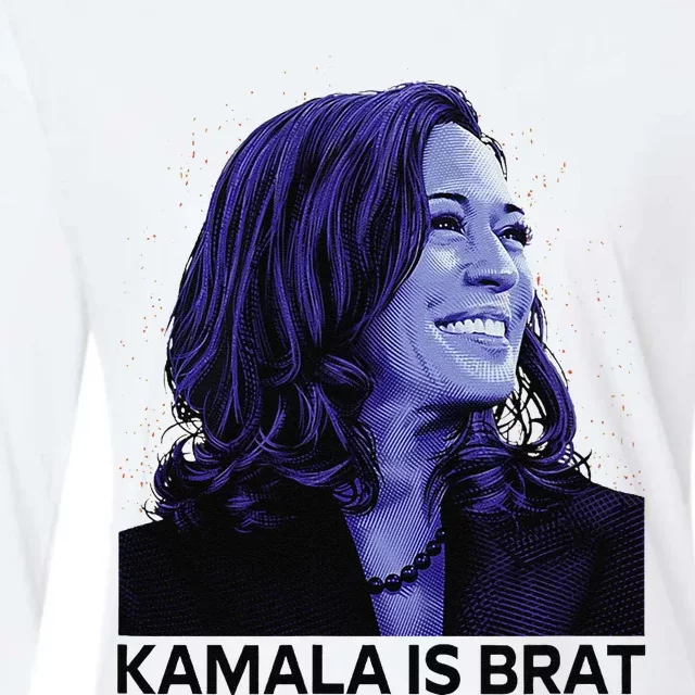 Kamala Is Brat Funny Sarcastic Womens Cotton Relaxed Long Sleeve T-Shirt