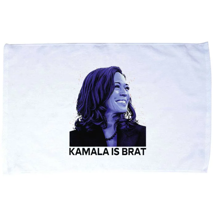 Kamala Is Brat Funny Sarcastic Microfiber Hand Towel