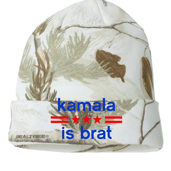 Kamala Is BratCute Quotes American Kati - 12in Camo Beanie