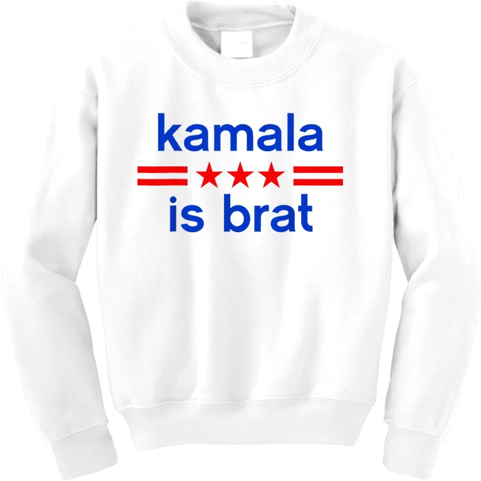 Kamala Is BratCute Quotes American Kids Sweatshirt