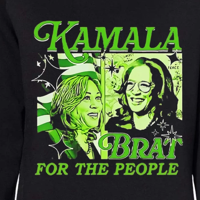 Kamala Is Brat 2024 Funny Green Womens California Wash Sweatshirt