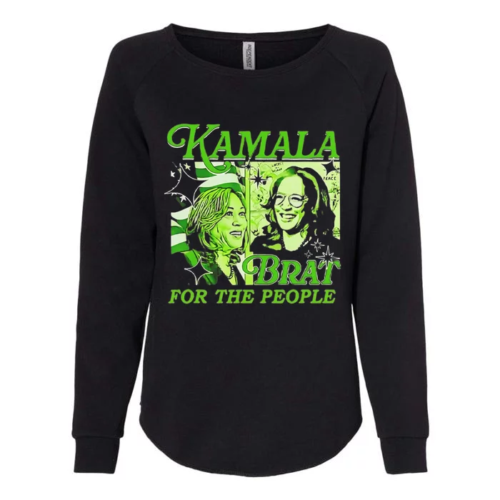 Kamala Is Brat 2024 Funny Green Womens California Wash Sweatshirt