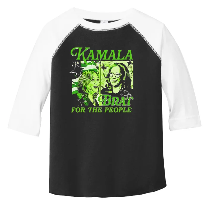 Kamala Is Brat 2024 Funny Green Toddler Fine Jersey T-Shirt