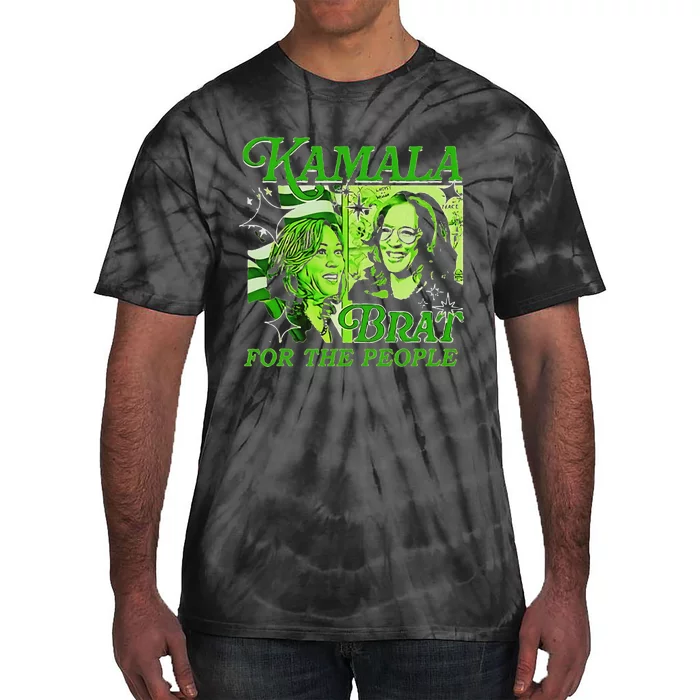 Kamala Is Brat 2024 Funny Green Tie-Dye T-Shirt