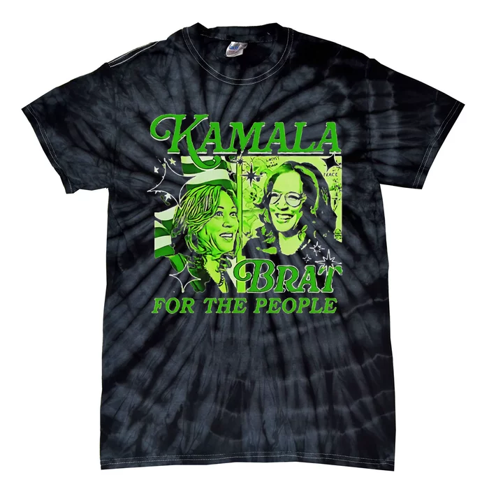 Kamala Is Brat 2024 Funny Green Tie-Dye T-Shirt