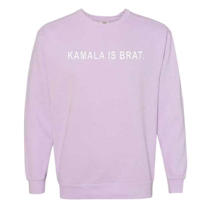 Kamala Is Brat Green Garment-Dyed Sweatshirt