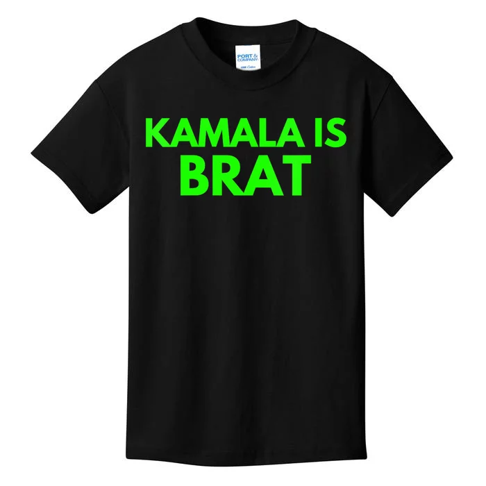 Kamala Is Brat Green Kids T-Shirt