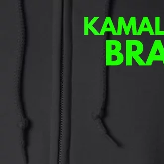 Kamala Is Brat Green Full Zip Hoodie