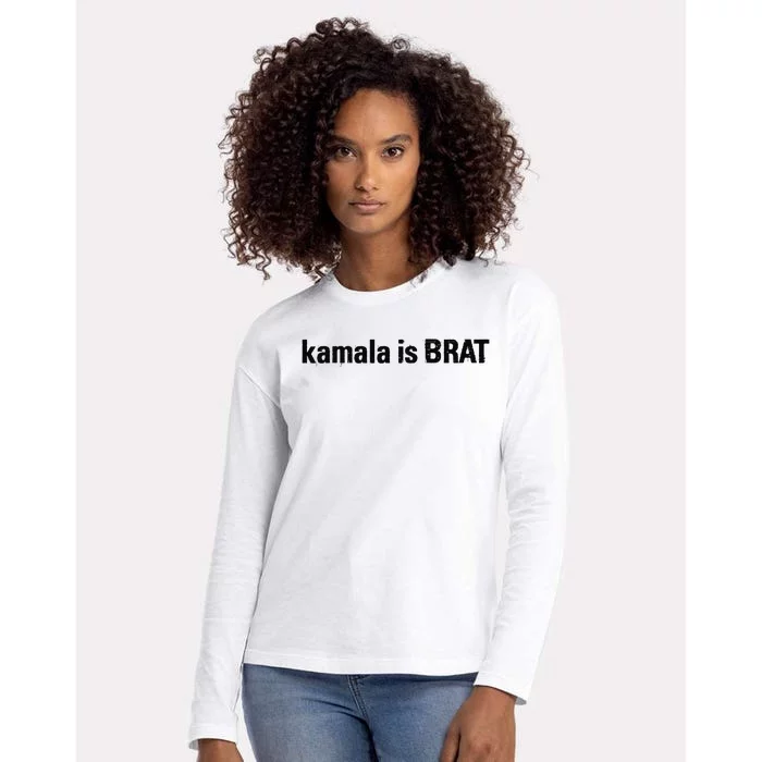 Kamala Is Brat Womens Cotton Relaxed Long Sleeve T-Shirt