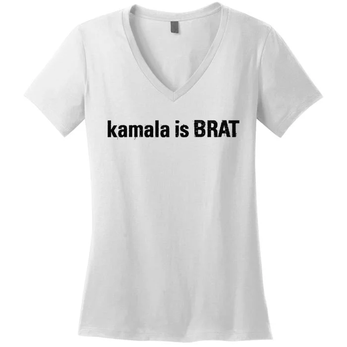 Kamala Is Brat Women's V-Neck T-Shirt