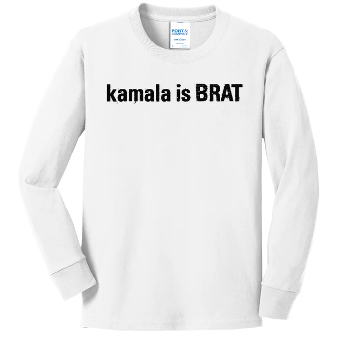 Kamala Is Brat Kids Long Sleeve Shirt