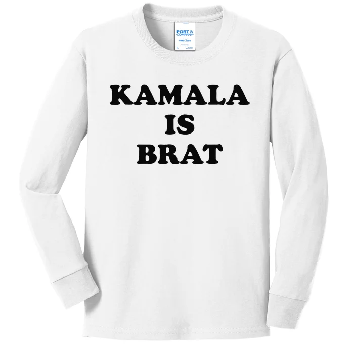 Kamala Is Brat Kamala Is Brat 2024 Kamala Is Brat Kids Long Sleeve Shirt