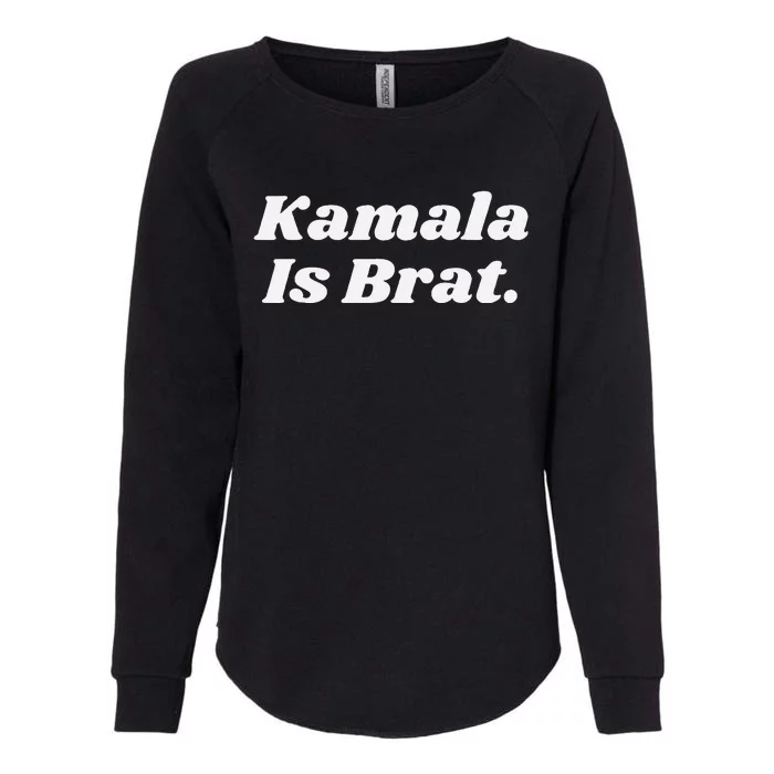 Kamala Is Brat Funny Messy Bun Womens California Wash Sweatshirt