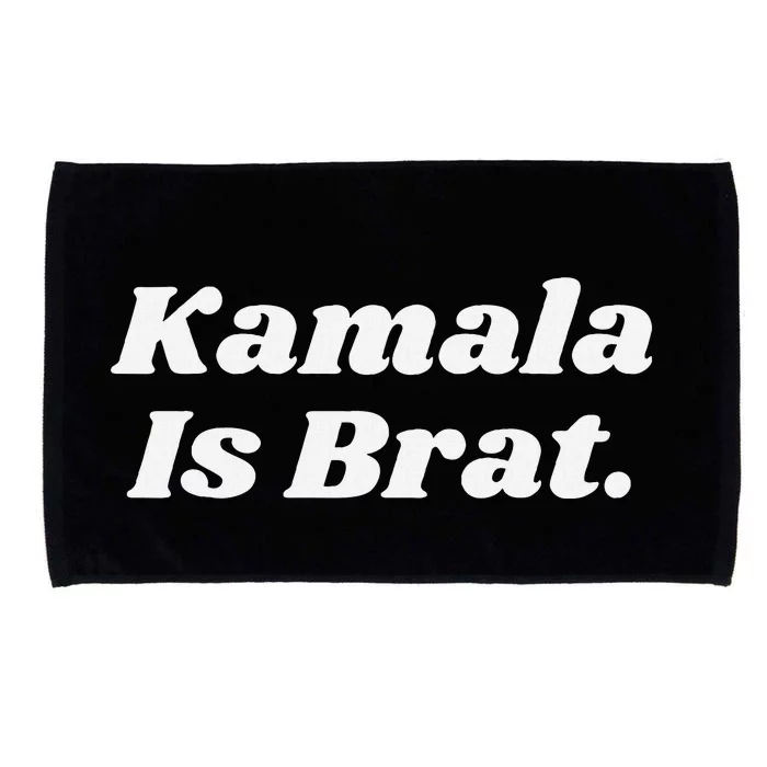 Kamala Is Brat Funny Messy Bun Microfiber Hand Towel