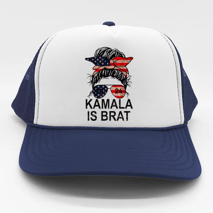 Kamala Is Brat Funny Quotes Feminist Trucker Hat