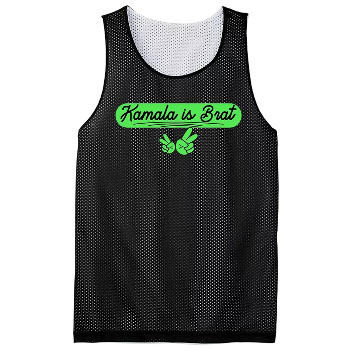 Kamala Is Brat Funny Sarcastic Quote Kamala Is Brat 2024 Mesh Reversible Basketball Jersey Tank