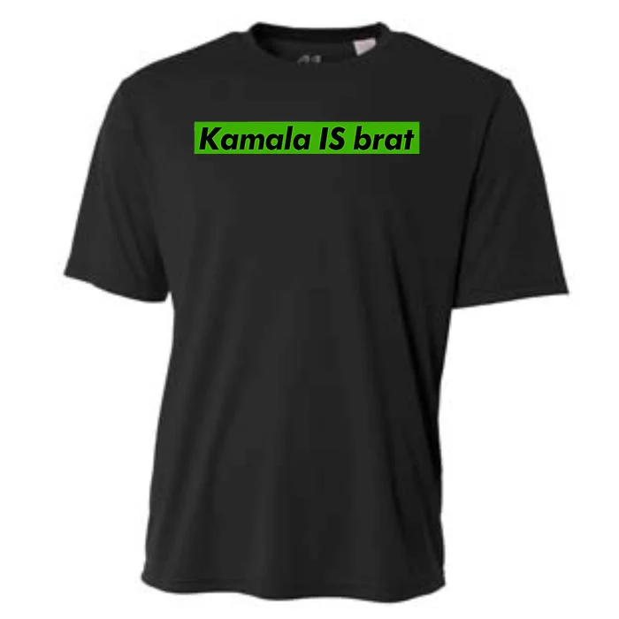 Kamala Is Brat Funny Sarcastic Cooling Performance Crew T-Shirt