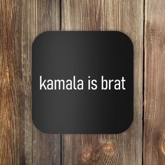 Kamala Is Brat Lime Green Brat Coaster