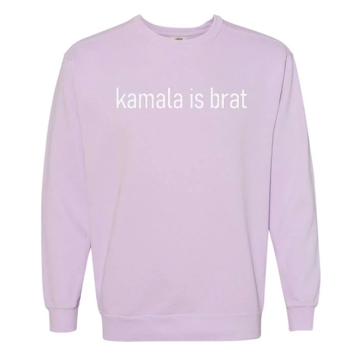 Kamala Is Brat Lime Green Brat Garment-Dyed Sweatshirt