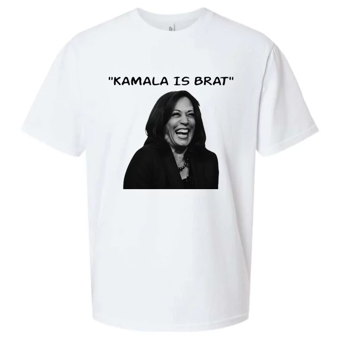 Kamala Is Brat Funny Usa Humor Meme Green Text Sueded Cloud Jersey T-Shirt