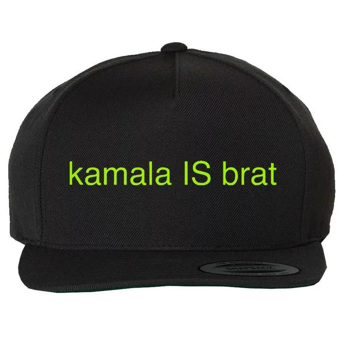 Kamala Is Brat Funny Pop Culture Ie Usa President 2024 Wool Snapback Cap