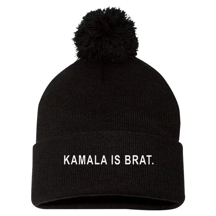 Kamala Is Brat Pom Pom 12in Knit Beanie