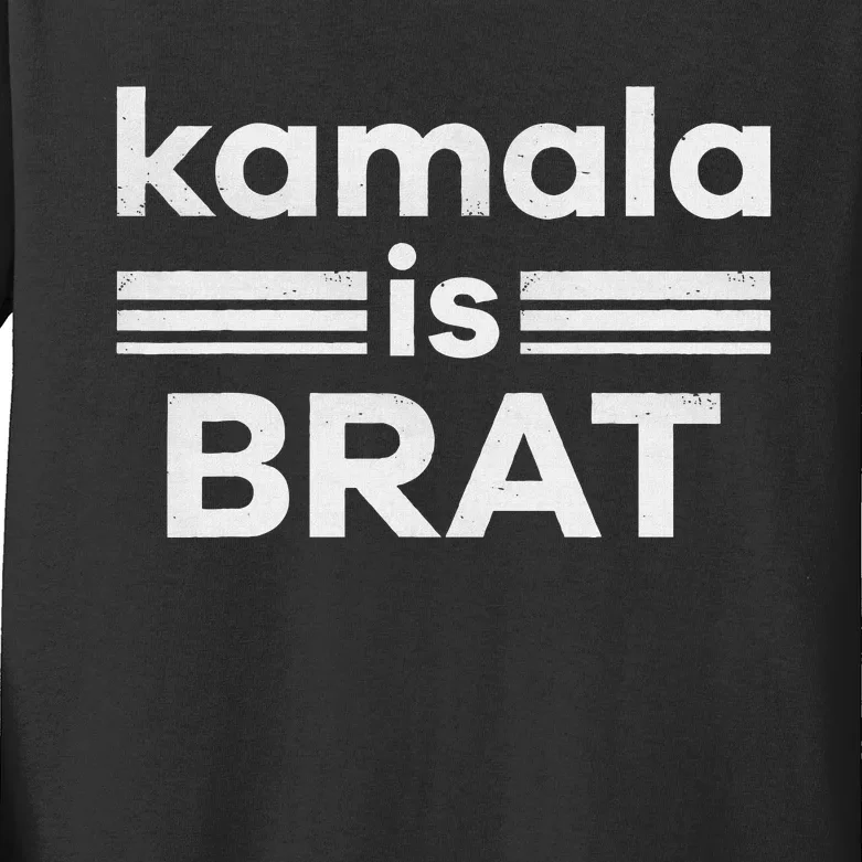 Kamala Is Brat Kids Long Sleeve Shirt