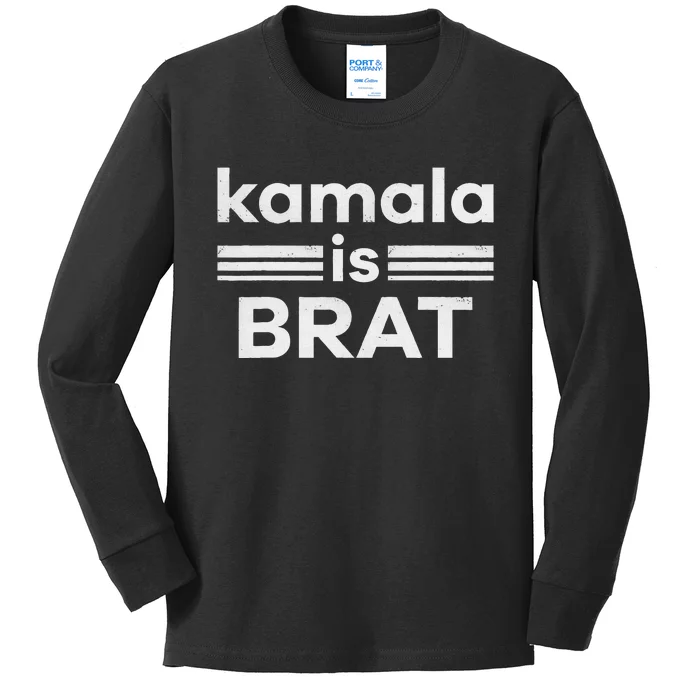 Kamala Is Brat Kids Long Sleeve Shirt