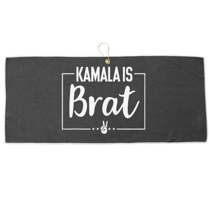 Kamala Is Brat Kamala Is Brat 2024 Kamala Is Brat Large Microfiber Waffle Golf Towel