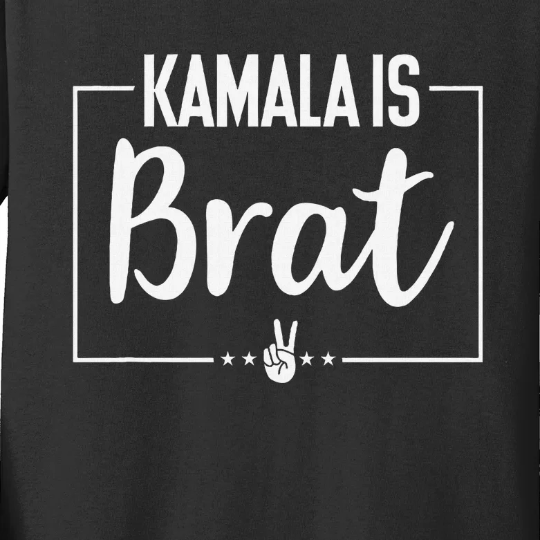 Kamala Is Brat Kamala Is Brat 2024 Kamala Is Brat Kids Long Sleeve Shirt