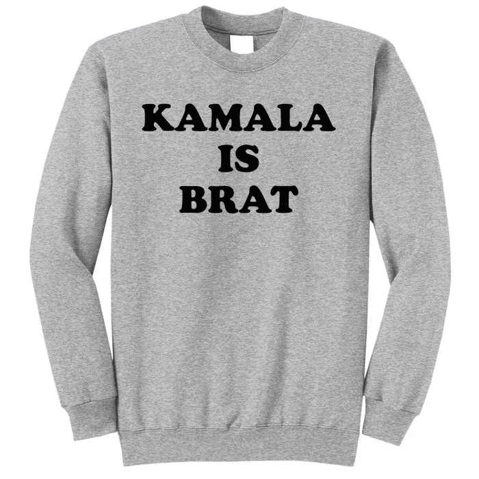 Kamala Is Brat Sunglasses Us Flag Vintage Funny Sarcastic Tall Sweatshirt