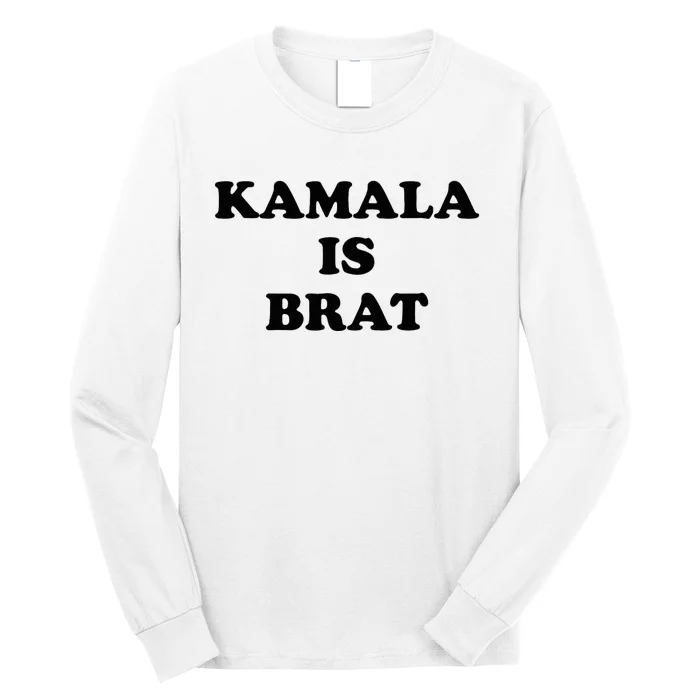 Kamala Is Brat Sunglasses Us Flag Vintage Funny Sarcastic Long Sleeve Shirt