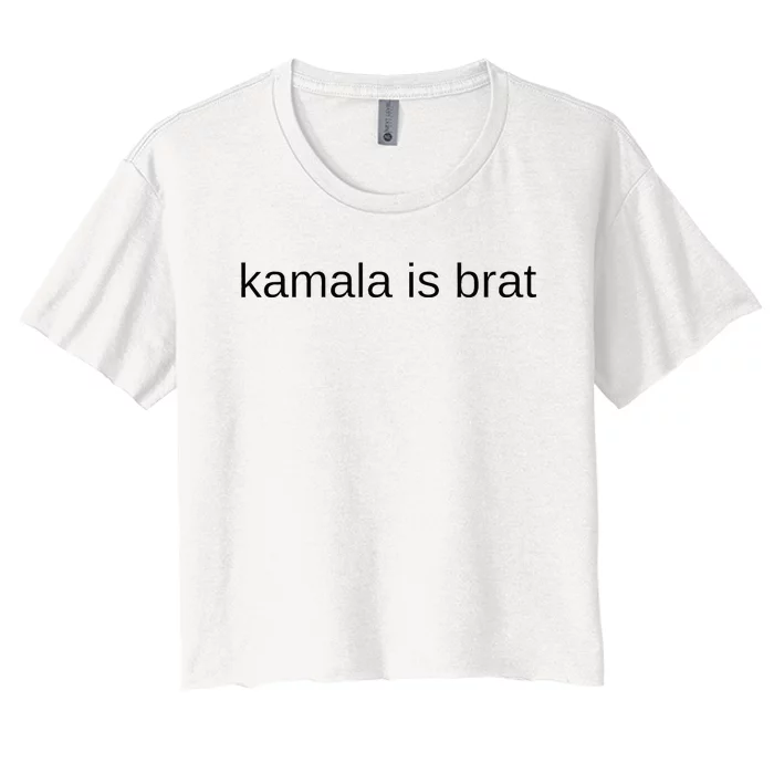 Kamala Is Brat Women's Crop Top Tee