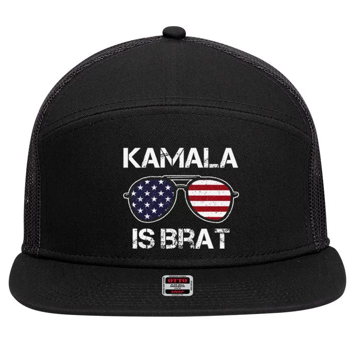 Kamala Is Brat 7 Panel Mesh Trucker Snapback Hat