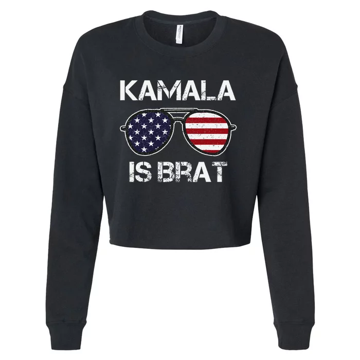 Kamala Is Brat Cropped Pullover Crew