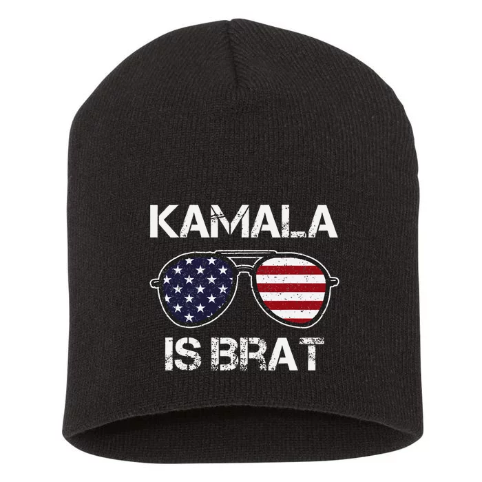 Kamala Is Brat Short Acrylic Beanie