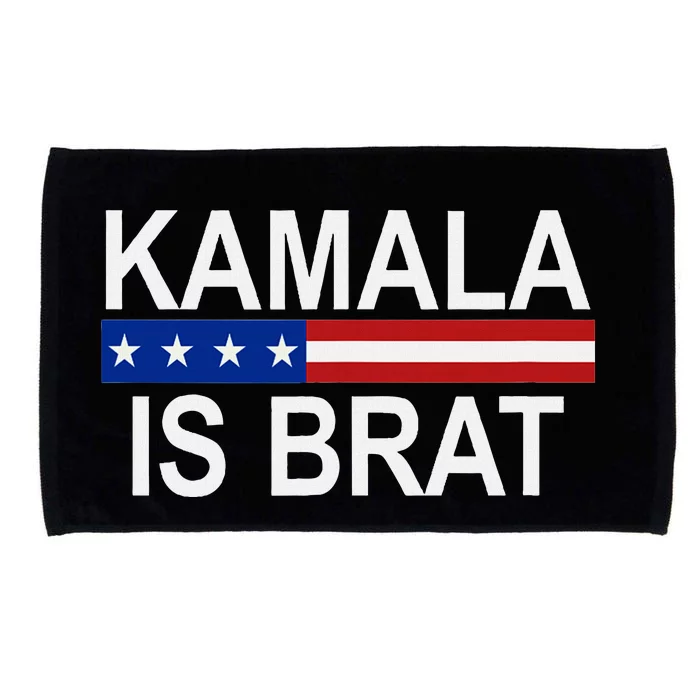 Kamala Is Brat Usa Flag Microfiber Hand Towel