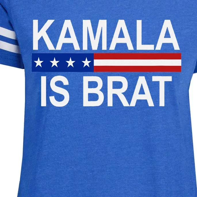 Kamala Is Brat Usa Flag Enza Ladies Jersey Football T-Shirt